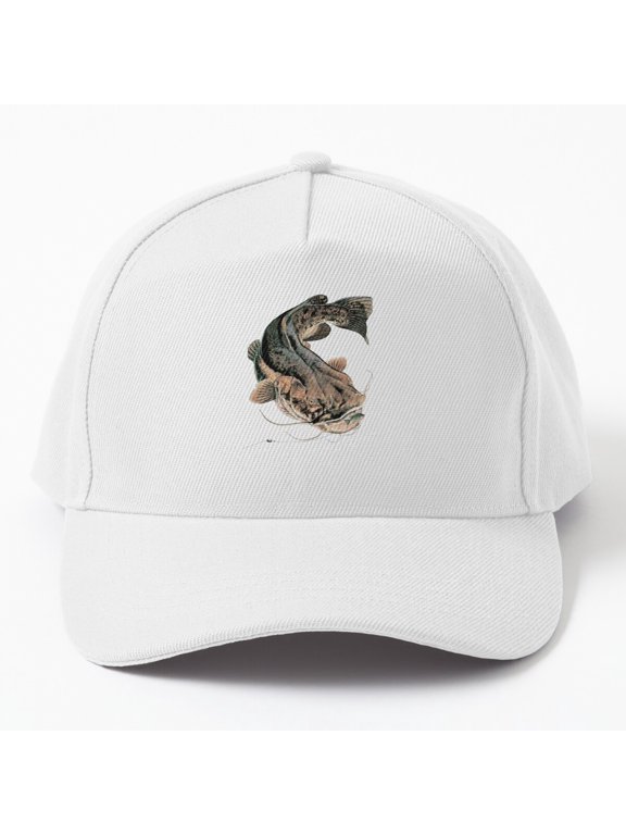 Flathead Catfish Baseball Hat, Freshwater Fishing Angler Graphic Design, Classic Outdoor Cap