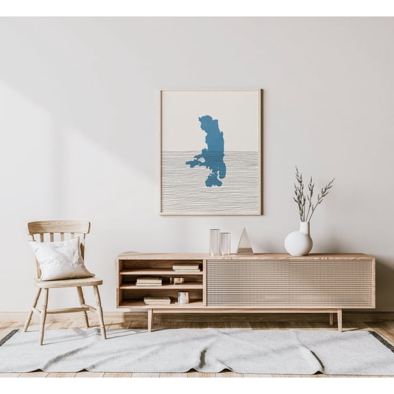 Flathead Lake Art Boho Flathead Lake Print Flathead Lake Montana Decor Lakehouse Wall Art Gift Idea