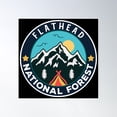 thumbnail image 1 of Flathead National Forest Poster Wall Art, Modern Wall Decor, 30x30 UNFRAMED, 1 of 3