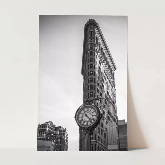 Flatiron Building New York City Nyc Black & White Wall Art Poster Print