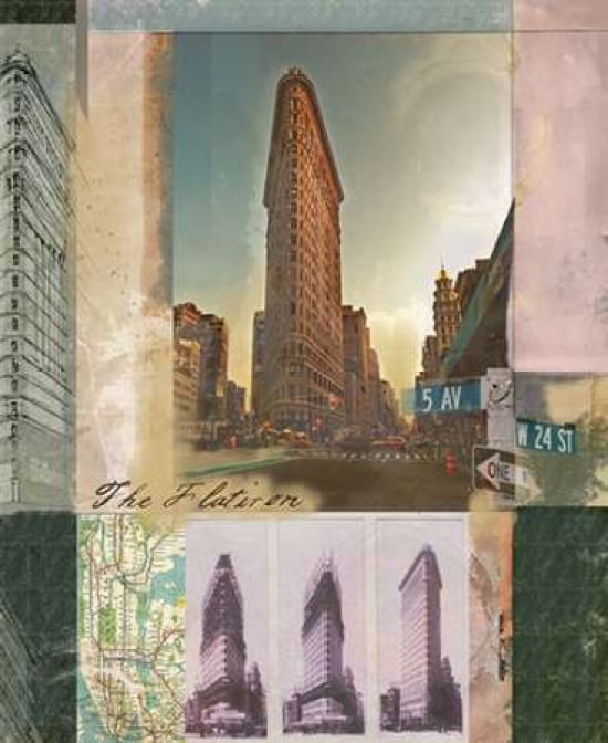 Flatiron Collage Canvas Art - Andrew Sullivan (20 x 24)