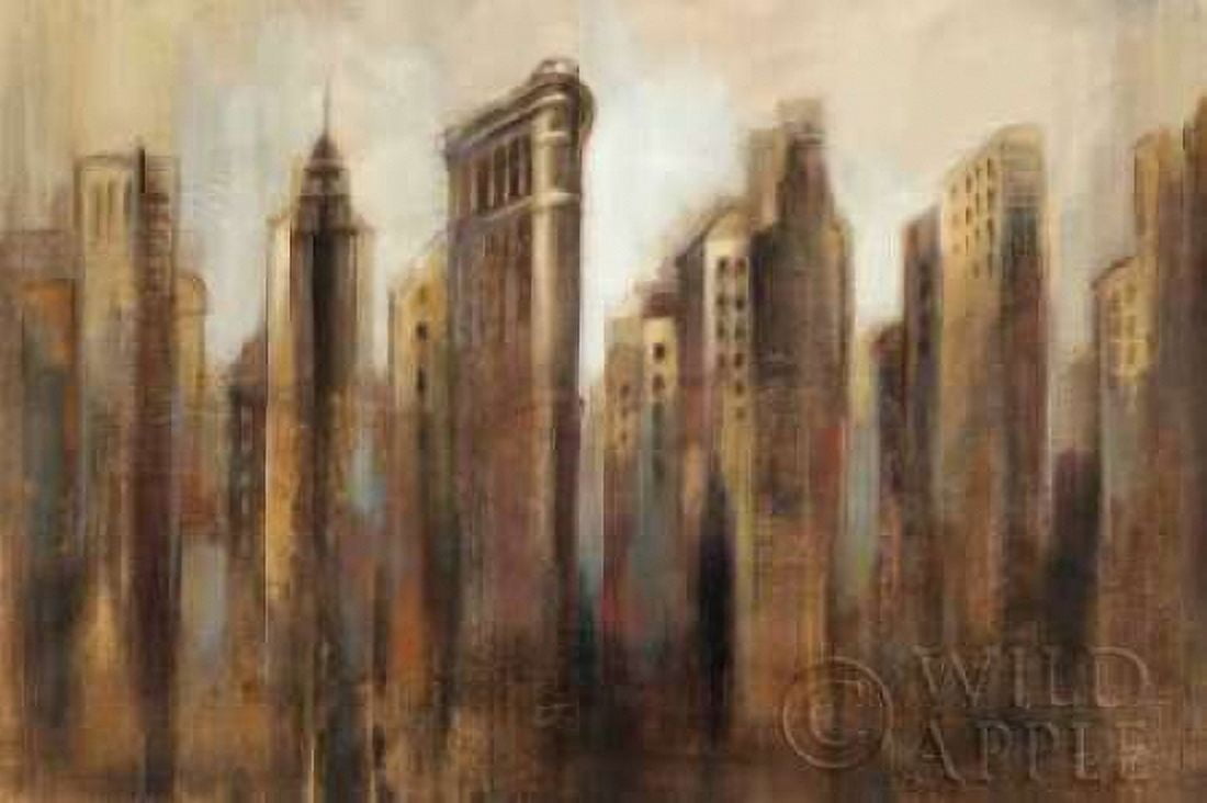 Flatiron Skyline Canvas Art - Silvia Vassileva (24 x 36)
