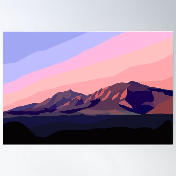 Flatirons: Boulder, CO Poster, 8x12 UNFRAMED