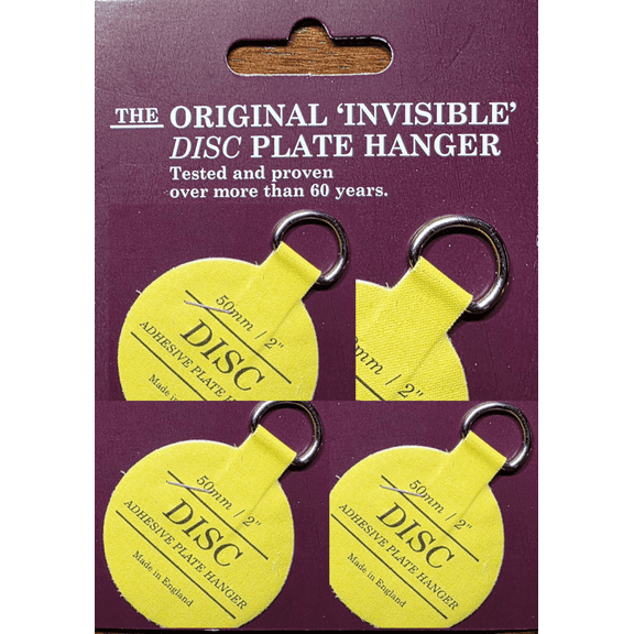Flatirons Disc Adhesive Plate Hanger Set 4 (2 Inch Hangers)
