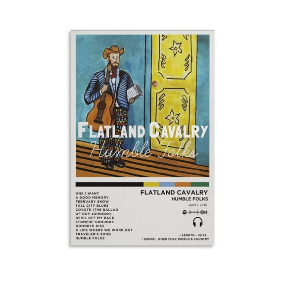 Flatland Cavalry - Humble Folks Album Cover Canvas Poster Print Music Posters for Room Aesthetic Gift