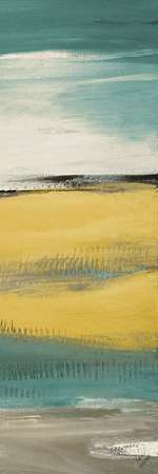 Flatlands Teal IV Canvas Art - Lanie Loreth (8 x 24)