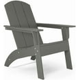 thumbnail image 1 of Flats & Castles Ellie Outdoor HDPE Weather Resistant Modern Adirondack Chair (Grey), 1 of 8