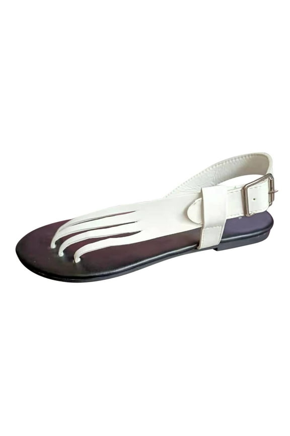 Flats Sandals for Women Novelty Clip Toe Slides Lightweight Casual Slip On Slippers Summer Ankle Strap Walking Shoes