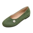 thumbnail image 1 of Flats for Women Slip On Closed Toe Round Toe Mary Jane Shoes Comfortable Walking Ballet Flats Summer Trendy Low Wedge Dolly Shoes Green 43, 1 of 7