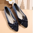 thumbnail image 1 of Flats for Womens Pointed Toe Ballet Flats with Bow Comfortable Knit Dressy Flats, 1 of 8