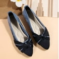 thumbnail image 1 of Flats for Womens Pointed Toe Ballet Flats with Bow Comfortable Knit Dressy Flats, 1 of 8