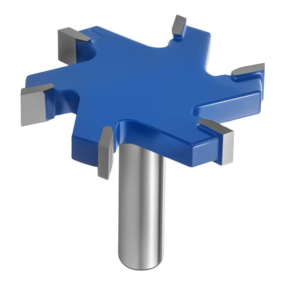 Flattening Router Bit 6 Flute Surfacing Router Bit Efficient Slab Flattening Router Bit Multifunctional Planing Router Bit for Solid Wood Density Board Laminate