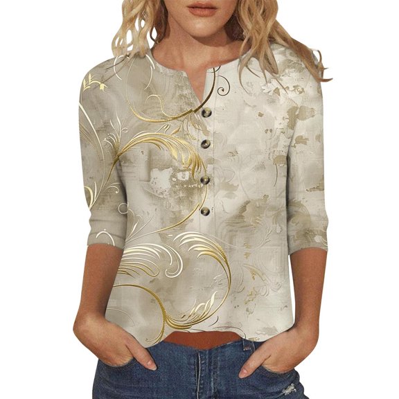 Flattering 3/4 Sleeve Tops For Women Cute Tops For Women Summer Pink Workout 3/4 Sleeve For Women White Blouse For Women Plus Size Sexy V Neck 3/4 Sleeve For Women Pack Long