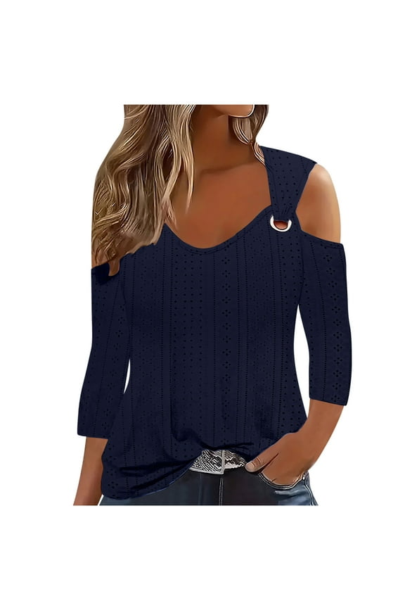 Flattering 3/4 Sleeve Tops For Women Going Out Tops For Women Sexy Green Vneck 3/4 Sleeve Shirts For Women Peasant Blouses For Women Plus Size Cotton Womens 3/4 Sleeve Vneck