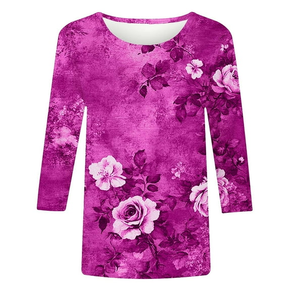 Flattering 3/4 Sleeve Tops For Women Halter Tank Tops For Women Pack Summer 3/4 Sleeve Shirts For Women Plus Size Peasant Blouses For Women Xs Womens 3/4 Sleeve V Neck Long Sleeve