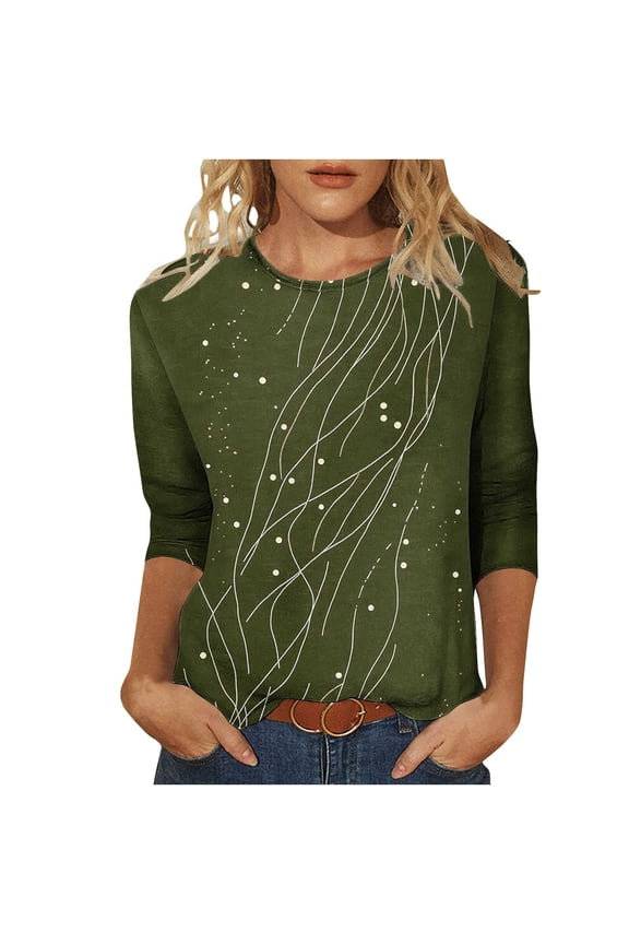 Womens Blouses Fall 2025 Fall Tops 2025 Plus Size Dressy Casual Western 3/4 Sleeve Shirts Cactus Fall Blouses 2025 Work