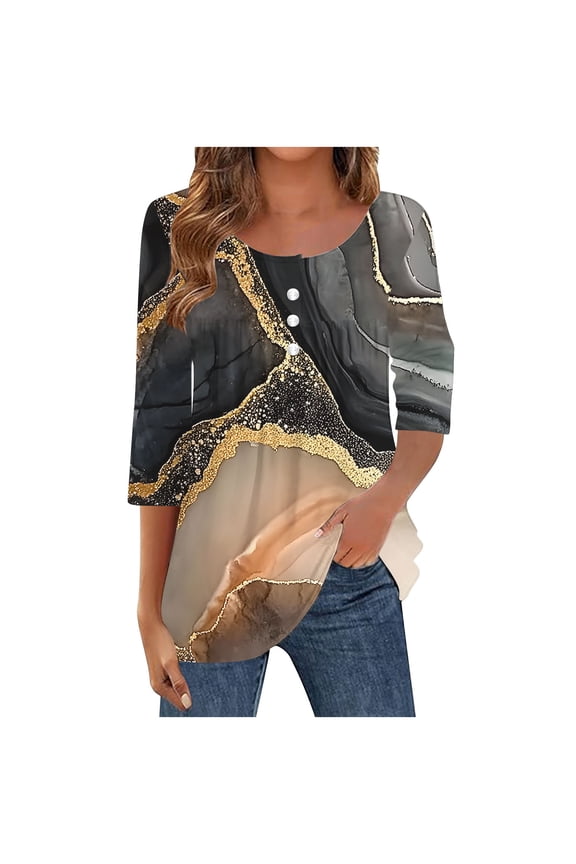 Flattering 3/4 Sleeve Tops For Women Womens Tank Tops Loose Fit Green 3/4 Sleeve Shirts For Women Graphic Funny Sarcasm White Blouse For Women Dressy Silk Womens Fitted V Neck 3/4 Sleeve Pack