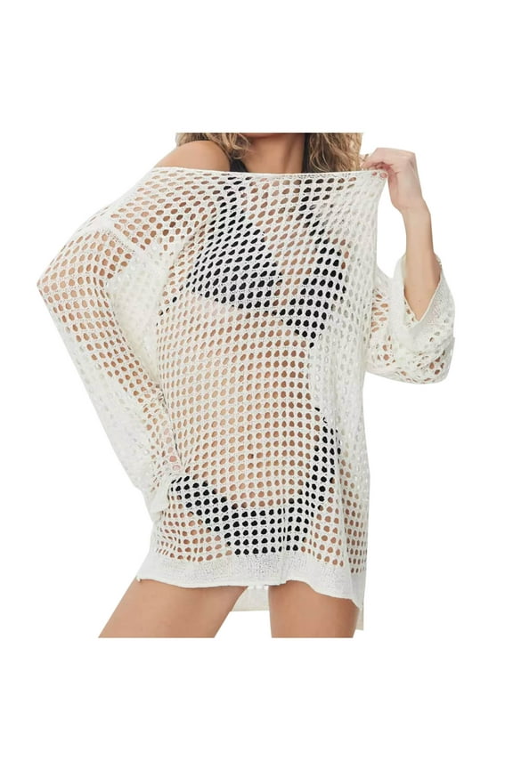 Boho Tops for Women Off The Shoulder Tops Plus Size Sweater Funny 3/4 Sleeve Shirts Plus Size Blouses Dressy Casual Sexy Sheer