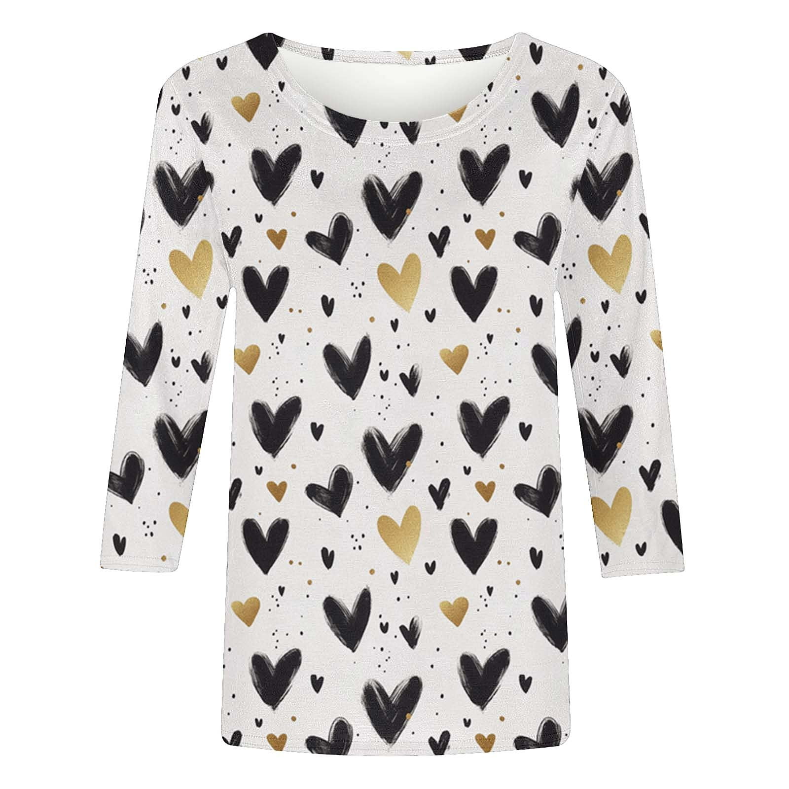 Womens Blouses Fall 2025 Tank Tops Plus Size Cotton 3/4 Sleeve Shirts ...
