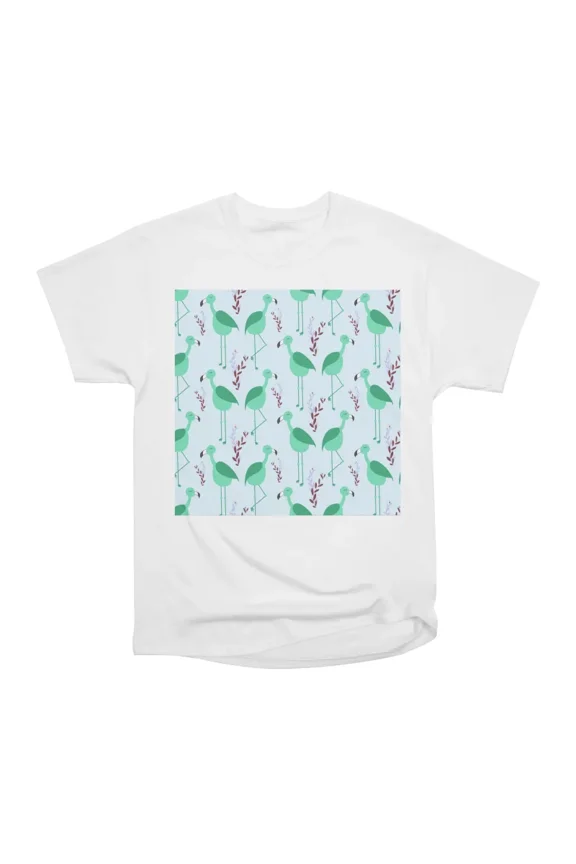 Flattering Flamingos Green T-Shirt Tee Gift For Him Merch For Her Apparel For Friend