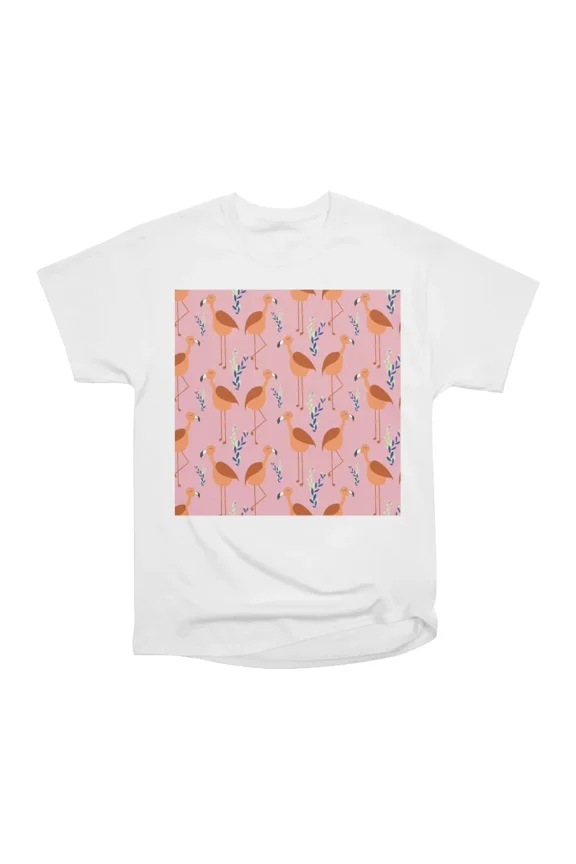 Flattering Flamingos Orange T-Shirt Tee Gift For Him Merch For Her Apparel For Friend
