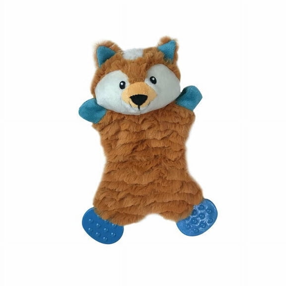 Flatties Dog Toys Soft Snuggle Woodland Creatures Choose Fox Raccoon or Moose 9" (Fox)