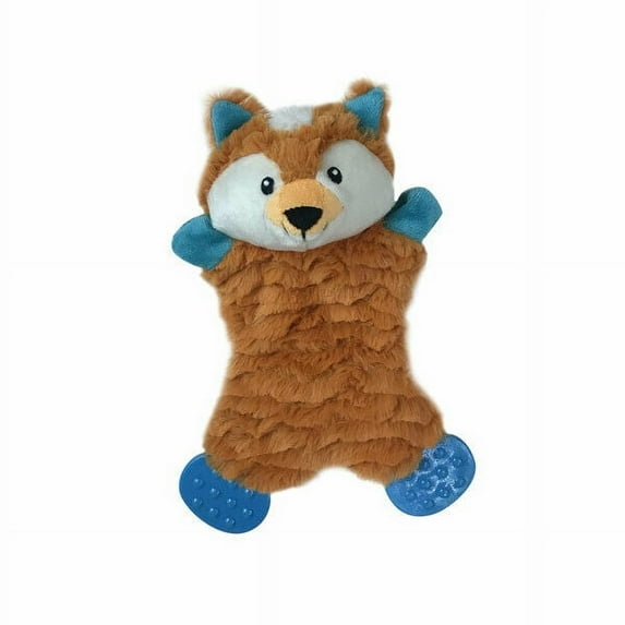 Flatties Dog Toys Soft Snuggle Woodland Creatures Choose Fox Raccoon or Moose 9" (Fox)