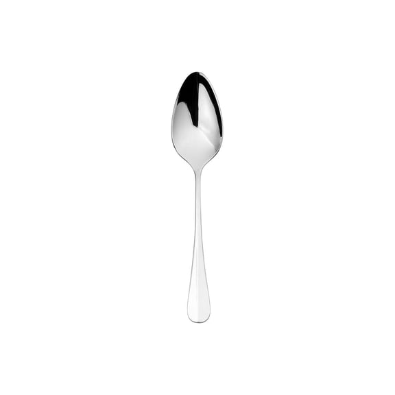 Flatware Baguette 7.5" Silver Stainless Steel Dessert/Soup Spoon 18/10 (Set of 12)