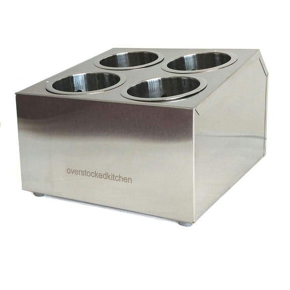 Flatware Organizers 8-Hole Stainless Steel Cylinder Flatware Silverware Utensil Holder Organizer Caddy