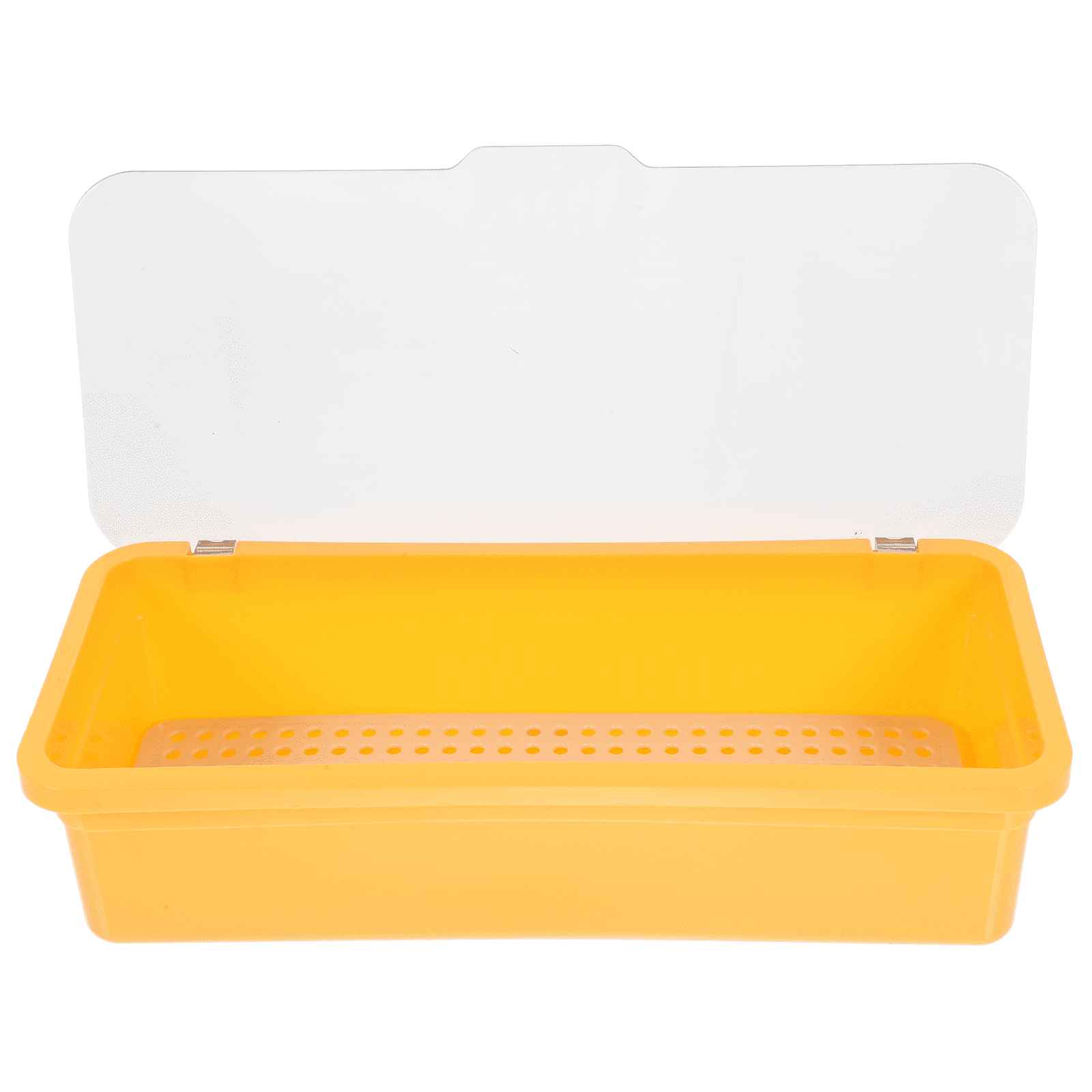 Flatware Plastic Tray with Lid Kitchen Countertop Cutlery Utensil