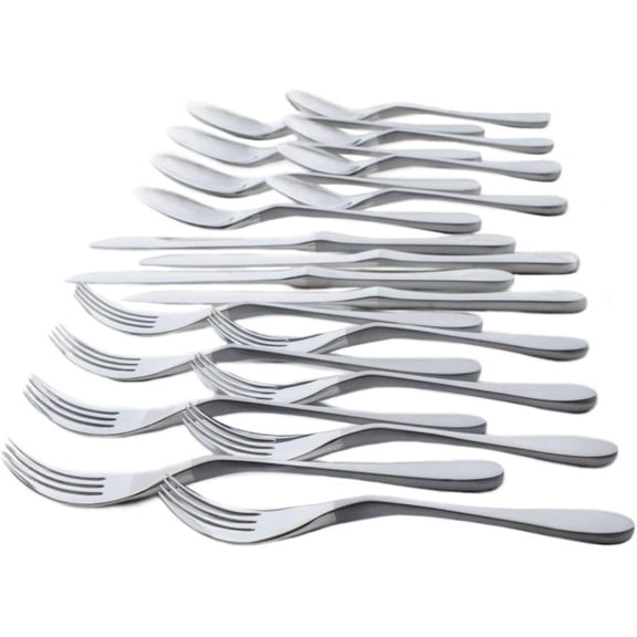 Flatware Set 20 Piece Service for 4 Duo Silver