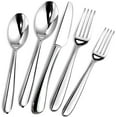thumbnail image 1 of Flatware Set for 8, 40 Piece Heavy Duty Stainless Steel Utensils Cutlery Set Including Steak Knife Fork and Spoon, Dishwasher Safe, Gift Package for Wedding Housewarming, 1 of 10