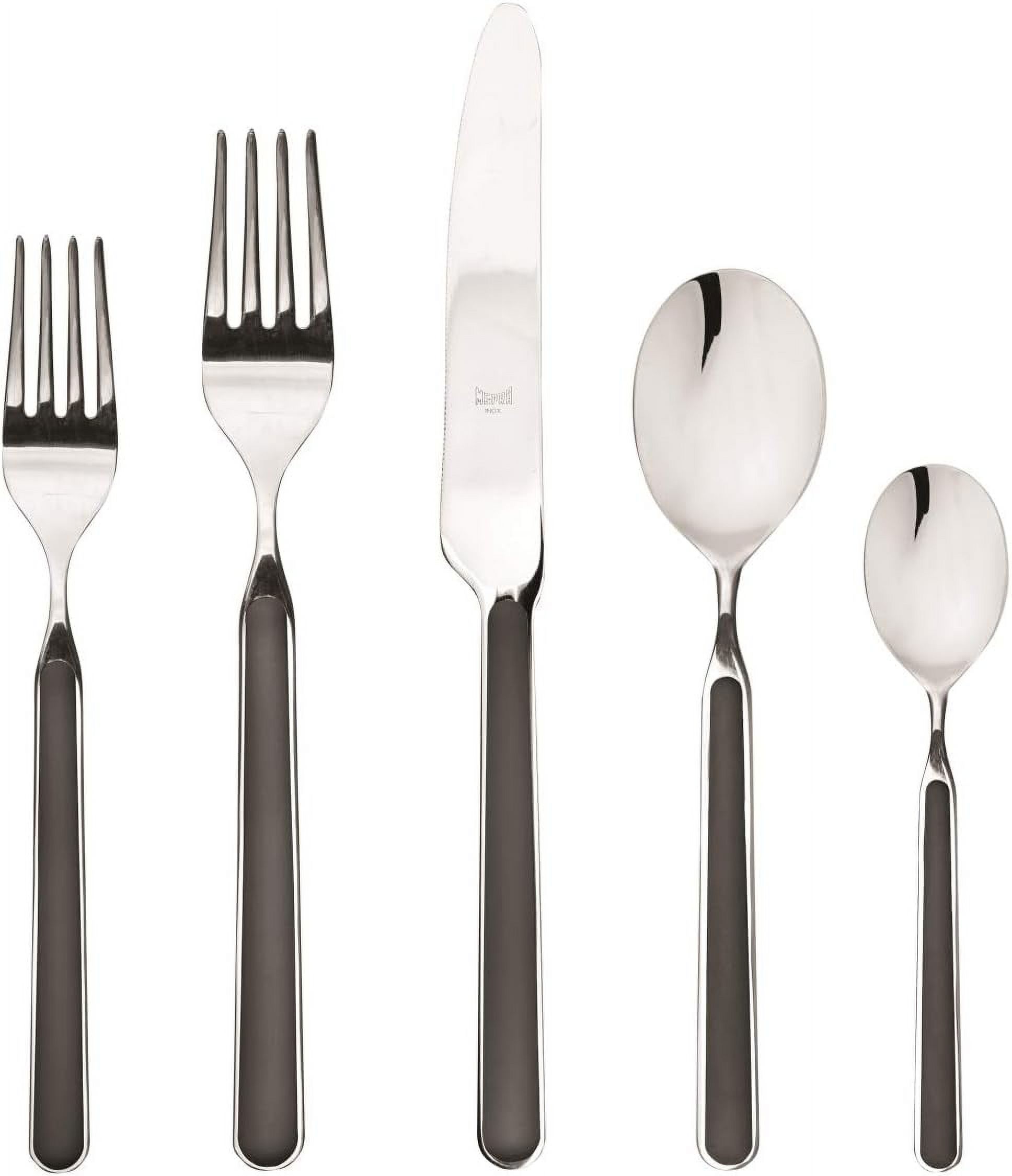 Flatware Set, Black 5 Piece