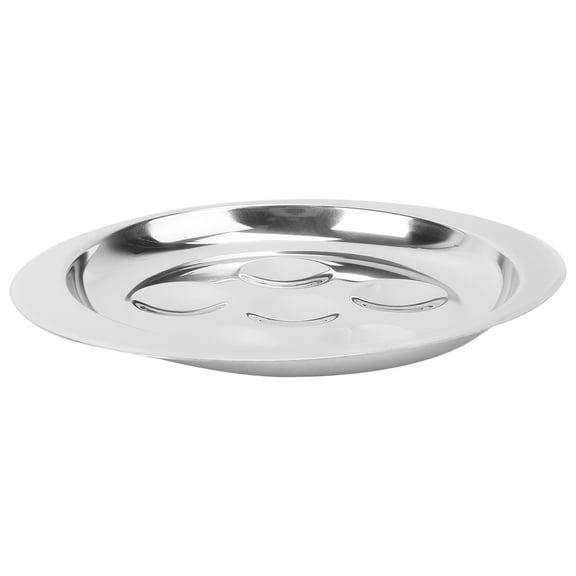 MEIBUTYUP Stainless Steel Escargot Dish with 6 Wells Silver Server Plate for Kitchen Use