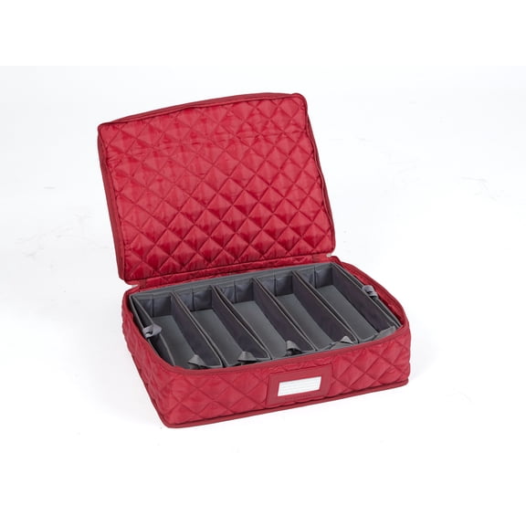 Flatware Storage - Washable and Stain Resistant, ID Window, Kitchen Storage, Red