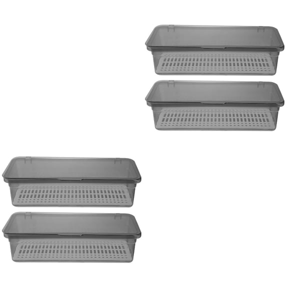 Flatware Tray with Lid, 4Pcs Kitchen Drawer Organizer, Kitchen Cutlery Tray and Utensil Drawer Organizer with Cover