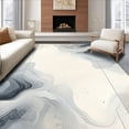 thumbnail image 1 of ODIKA 6'x9' Machine Washable Non-Slip Area Rug, Abstract Cloudburst with Gentle Marbled Streaks and Freeform Shapes High Traffic Rug, Gray, 140261, 1 of 7