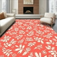 thumbnail image 1 of Flatwoven High Traffic Area Rug, Abstract Floral Burst Area, Non Slip, Stain Resistant, Washable Area Rugs for Living Room, Bedroom(Red, 6X9), 1 of 8