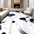 thumbnail image 1 of ODIKA 5'x7' Machine Washable Non-Slip Area Rug, Abstract Koi Fish Modern Welcome Graphic Porch Entry High Traffic Rug, Black, 101960, 1 of 7