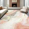 thumbnail image 1 of ODIKA 6'x9' Machine Washable Non-Slip Area Rug, Abstract Marble Swirl Accent High Traffic Rug, Rose, 229383, 1 of 7