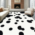 thumbnail image 1 of ODIKA 8'x10' Machine Washable Non-Slip Area Rug, Abstract Prairie Spots with Freeform Natural Accents High Traffic Rug, Black, 298559, 1 of 5