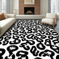 thumbnail image 1 of ODIKA 5'x7' Machine Washable Non-Slip Area Rug, Abstract Speckled Ink Drop High Traffic Rug, Black, 322494, 1 of 7