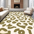 thumbnail image 1 of ODIKA 8'x8' Machine Washable Non-Slip Area Rug, Abstract Spotted Modern Hide Design High Traffic Rug, Ivory, 331334, 1 of 7