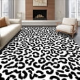 thumbnail image 1 of ODIKA 3'x5' Machine Washable Non-Slip Area Rug, Abstract Spotted Patterned Floor Covering High Traffic Rug, Black, 303229, 1 of 5