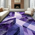 thumbnail image 1 of ODIKA 6'x9' Machine Washable Non-Slip Area Rug, Geode Crystalline Fractured High Traffic Rug, Purple, 250656, 1 of 7