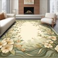 thumbnail image 1 of Flatwoven High Traffic Area Rug, Anatolia Collection Area Sage Beige Flowing Scrollwork Design, Non Slip, Stain Resistant, Washable Area Rugs for Living Room, Bedroom(Beige, 8X10), 1 of 8