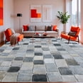 thumbnail image 1 of ODIKA 4'x6' Machine Washable Non-Slip Area Rug, Arced Patterned With Cinder Flagstone And Pepper Accents High Traffic Rug, Gray, 191314, 1 of 7