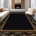 thumbnail image 1 of ODIKA 8' Machine Washable Non-Slip Area Rug, Art Inspired Geometric Design with Interlocking High Traffic Rug, Black, 293429, 1 of 7