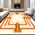 thumbnail image 1 of ODIKA 5'x7' Machine Washable Non-Slip Area Rug, Art Style with Bold Geometric Shapes and Classic Appeal High Traffic Rug, Beige, 217353, 1 of 5