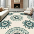 thumbnail image 1 of ODIKA 5'x7' Machine Washable Non-Slip Area Rug, Artisan Boho with Layered and Floral Medallions High Traffic Rug, Beige, 313545, 1 of 7